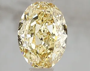 1.01ct OVAL Fancy Intense Yellow VS1 Coloured Lab diamond
