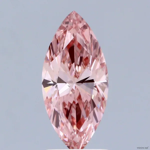 1.42ct MARQUISE Fancy Vivid Pink VVS2 Coloured Lab diamond