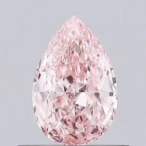 0.41ct PEAR Fancy Intense Pink VS2 Coloured Lab diamond