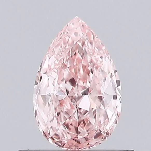 0.41ct PEAR Fancy Intense Pink VS2 Coloured Lab diamond