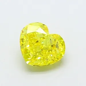 1.12ct HEART Fancy Vivid Yellow VVS1 Coloured Lab diamond