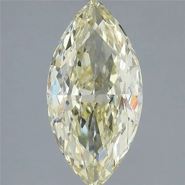 2.6ct MARQUISE Fancy Light Yellow VS1 Coloured Lab diamond