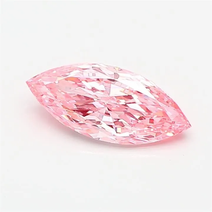 0.75ct MARQUISE Fancy Vivid Pink VVS1 Coloured Lab diamond