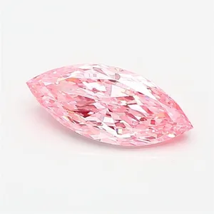 0.75ct MARQUISE Fancy Vivid Pink VVS1 Coloured Lab diamond