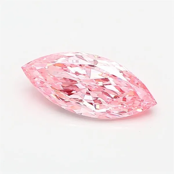 0.75ct MARQUISE Fancy Vivid Pink VVS1 Coloured Lab diamond