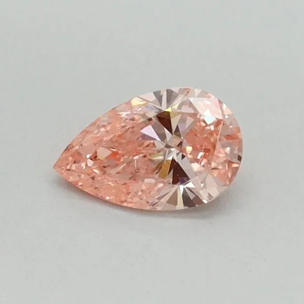 0.3ct PEAR Fancy Vivid Pink VS2 Coloured Lab diamond