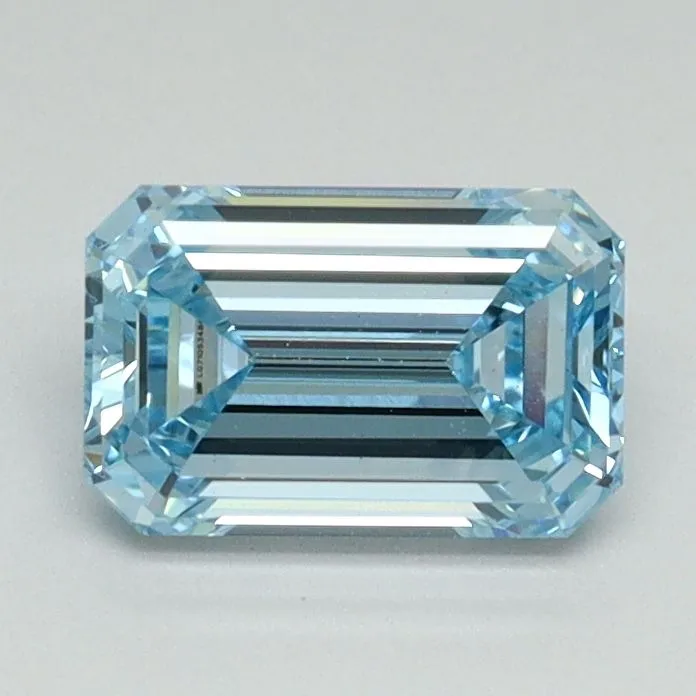 1.05ct EMERALD Fancy Intense Blue VS1 Coloured Lab diamond