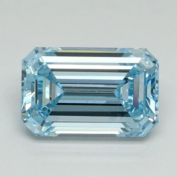 1.05ct EMERALD Fancy Intense Blue VS1 Coloured Lab diamond