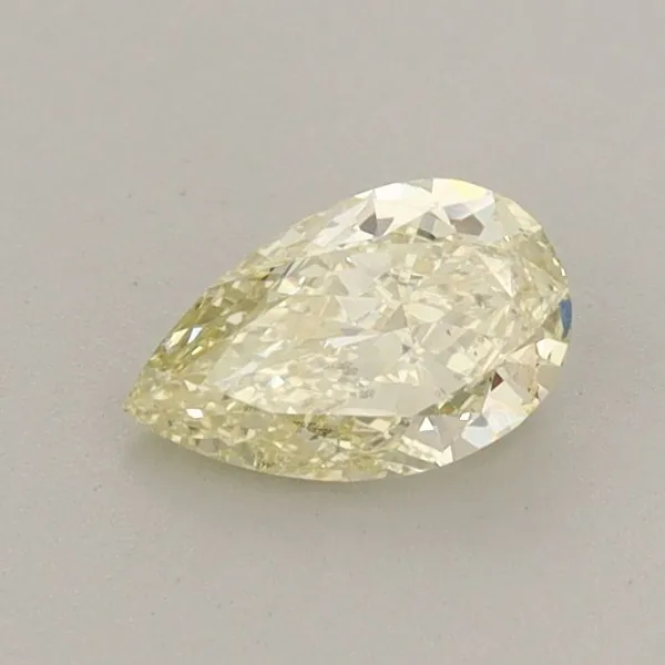 0.53ct PEAR Fancy Light Yellow VS2 Coloured Lab diamond