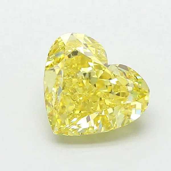 1.81ct HEART Fancy Intense Yellow VS1 Coloured Lab diamond