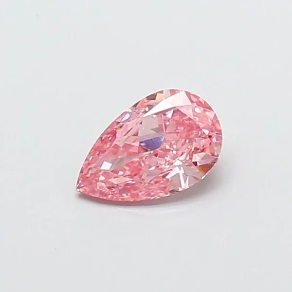 0.71ct PEAR Fancy Vivid Pink VS1 Coloured Lab diamond