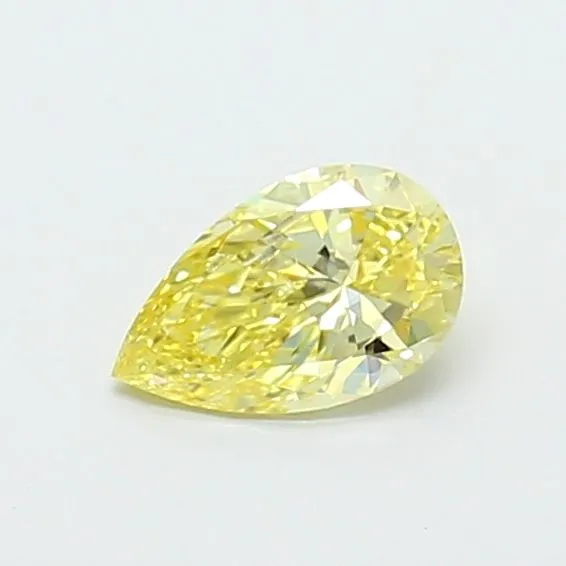 0.57ct PEAR Fancy Intense Yellow VS1 Coloured Lab diamond