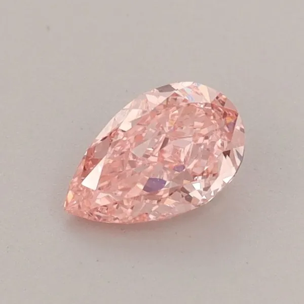 0.59ct PEAR Fancy Vivid Pink VS1 Coloured Lab diamond
