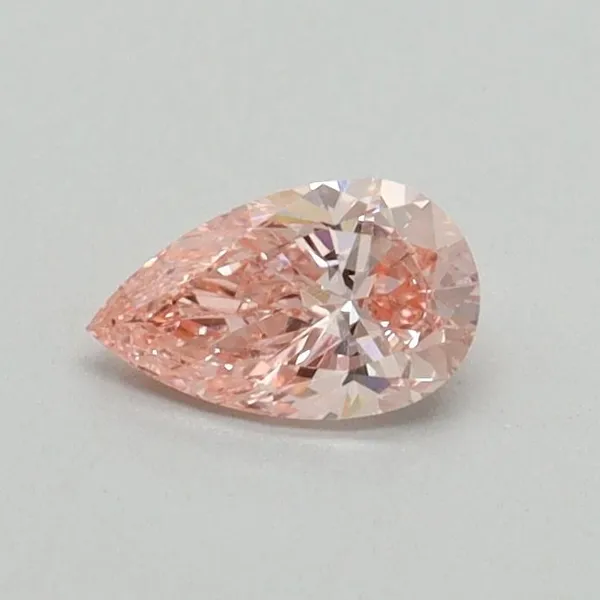 0.33ct PEAR Fancy Vivid Pink VVS2 Coloured Lab diamond