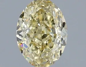 1.02ct OVAL Fancy Yellow VVS2 Coloured Lab diamond