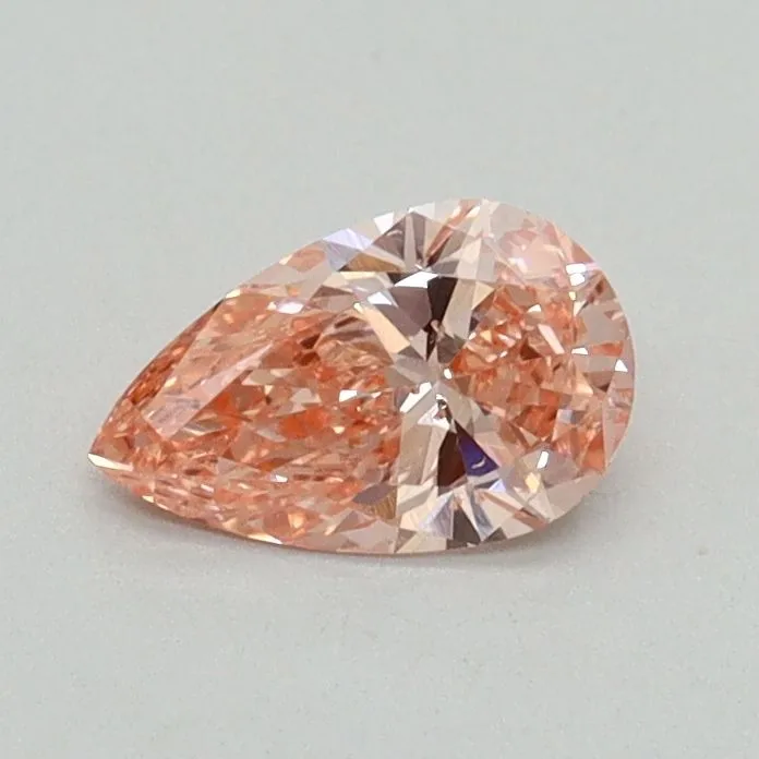 0.43ct PEAR Fancy Vivid Pink SI1 Coloured Lab diamond