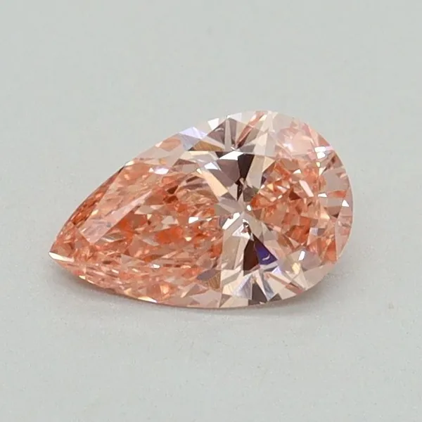0.43ct PEAR Fancy Vivid Pink SI1 Coloured Lab diamond