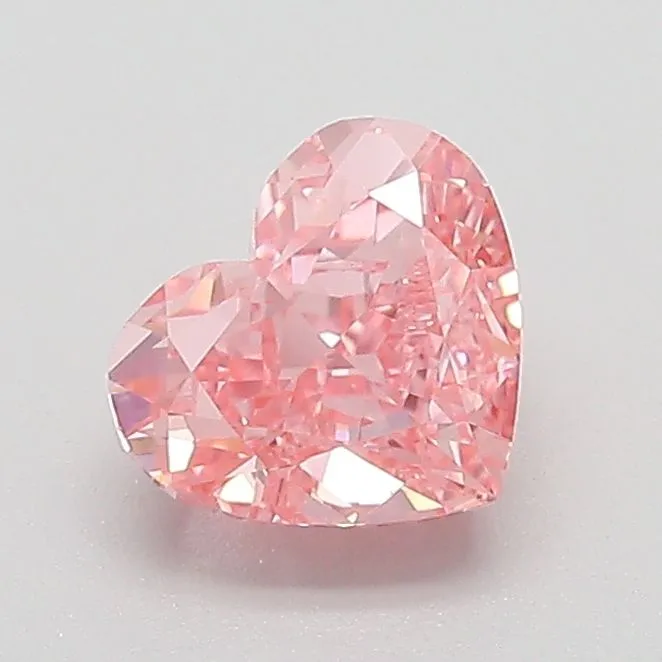 1.09ct HEART Fancy Vivid Pink VS1 Coloured Lab diamond