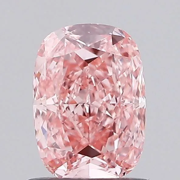 1.00ct CUSHION Fancy Vivid Pink VS1 Coloured Lab diamond