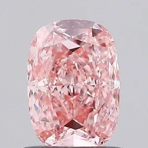 1ct CUSHION Fancy Vivid Pink VS1 Coloured Lab diamond
