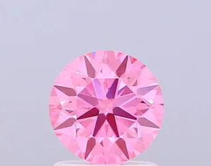 0.92ct ROUND Fancy Vivid Pink VS1 Coloured Lab diamond
