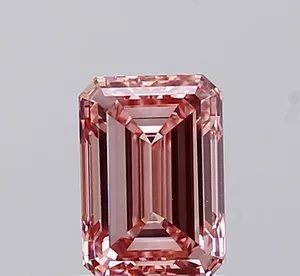 1.17ct EMERALD Fancy Intense Pink VS1 Coloured Lab diamond