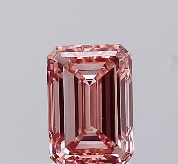 1.17ct EMERALD Fancy Intense Pink VS1 Coloured Lab diamond