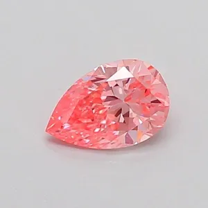 0.33ct PEAR Fancy Vivid Pink VS1 Coloured Lab diamond