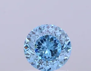 1.01ct ROUND Fancy Vivid Blue SI1 Coloured Lab diamond
