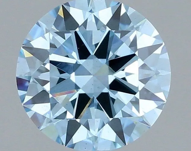 1.03ct ROUND Fancy Vivid Blue VS2 Coloured Lab diamond