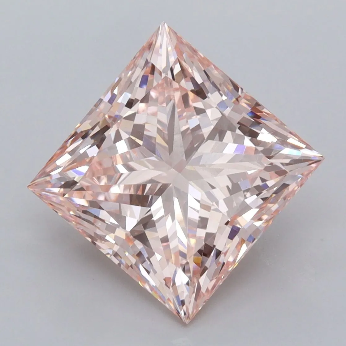 5.05ct PRINCESS Fancy Intense Pink VS1 Coloured Lab diamond