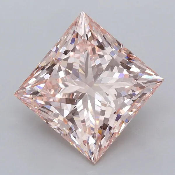 5.05ct PRINCESS Fancy Intense Pink VS1 Coloured Lab diamond