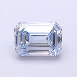 1.01ct EMERALD Fancy Blue VS1 Coloured Lab diamond