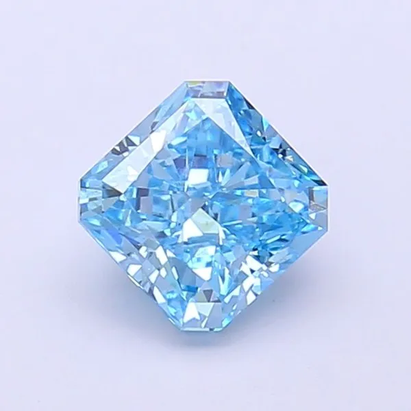 1.13ct RADIANT Fancy Vivid Blue VS2 Coloured Lab diamond
