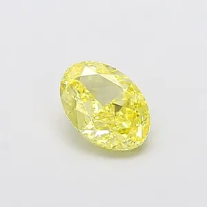 1.05ct OVAL Fancy Intense Yellow VVS2 Coloured Lab diamond