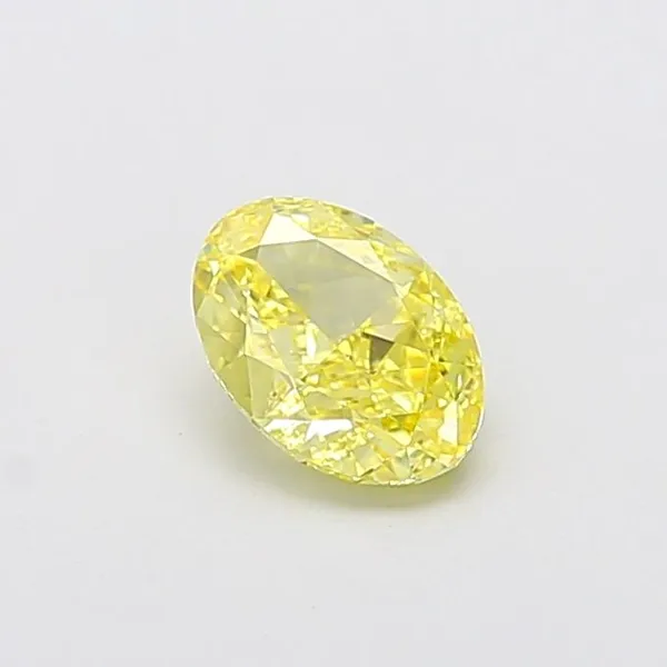 1.05ct OVAL Fancy Intense Yellow VVS2 Coloured Lab diamond