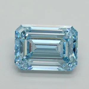 1.22ct EMERALD Fancy Intense Blue VS1 Coloured Lab diamond