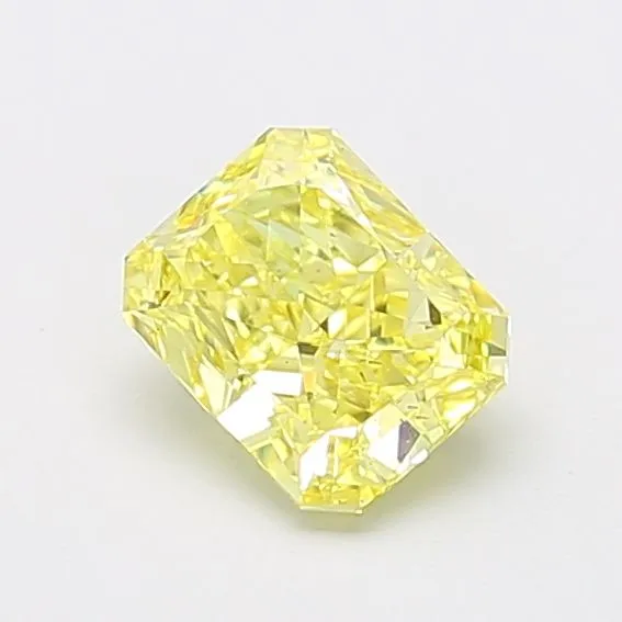 1.29ct RADIANT Fancy Intense Yellow VS2 Coloured Lab diamond