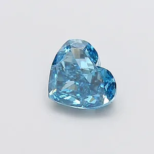 1.53ct HEART Fancy Vivid Blue VS1 Coloured Lab diamond