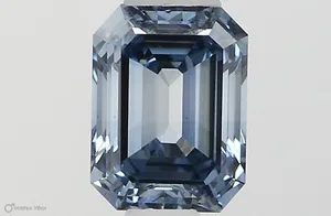 0.5ct EMERALD Fancy Vivid Blue VS1 Coloured Lab diamond