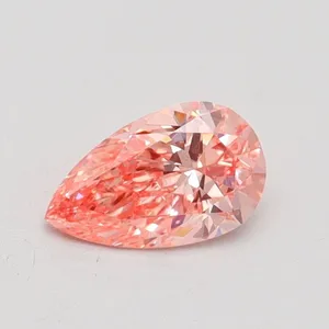0.51ct PEAR Fancy Vivid Pink SI1 Coloured Lab diamond