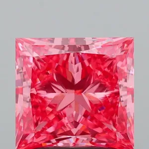 2.03ct PRINCESS Fancy Vivid Pink VS1 Coloured Lab diamond