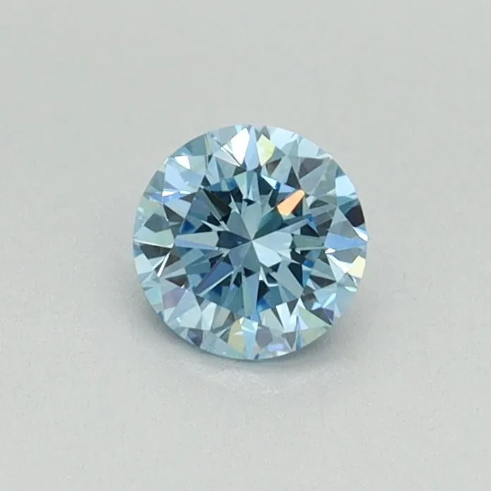 0.35ct ROUND Fancy Vivid Blue VS1 Coloured Lab diamond
