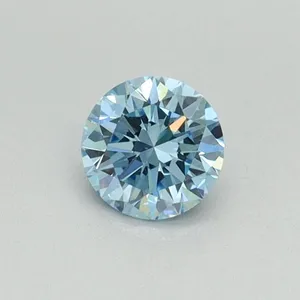 0.35ct ROUND Fancy Vivid Blue VS1 Coloured Lab diamond