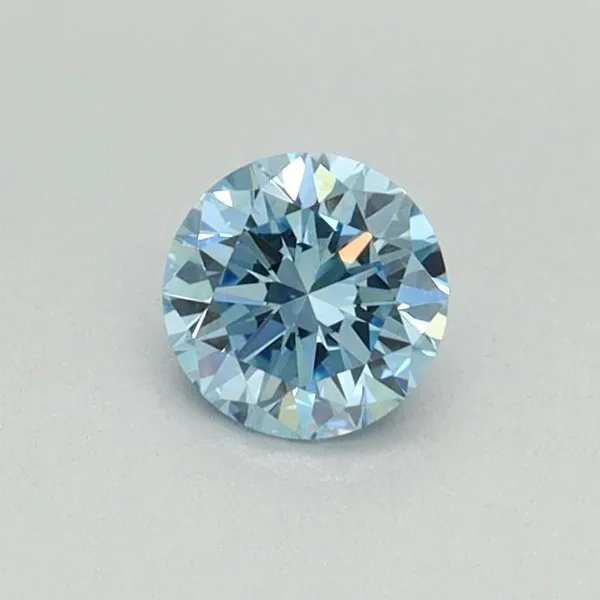 0.35ct ROUND Fancy Vivid Blue VS1 Coloured Lab diamond
