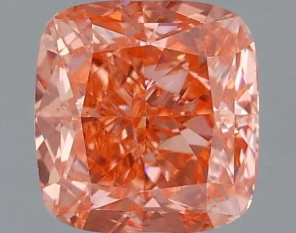 1.08ct CUSHION Fancy Vivid Pink VS1 Coloured Lab diamond