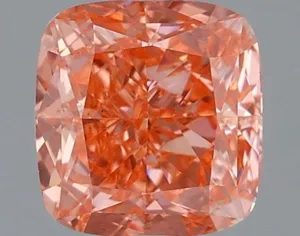 1.08ct CUSHION Fancy Vivid Pink VS1 Coloured Lab diamond