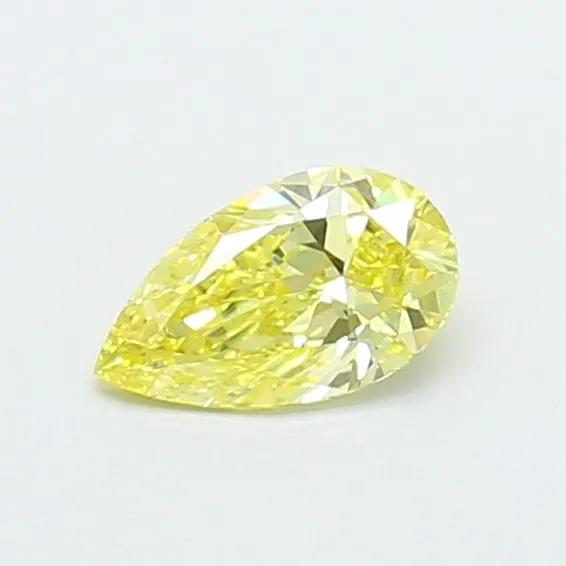 0.46ct PEAR Fancy Intense Yellow VS1 Coloured Lab diamond