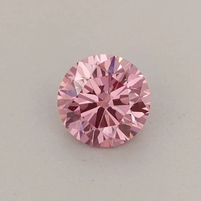 0.36ct ROUND Fancy Vivid Pink VS1 Coloured Lab diamond