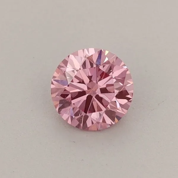 0.36ct ROUND Fancy Vivid Pink VS1 Coloured Lab diamond